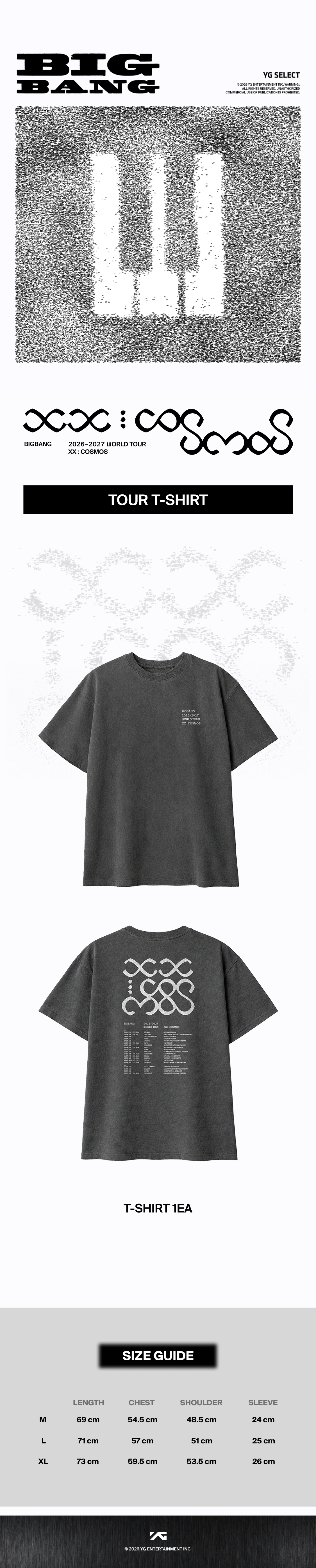 [COSMOS] BIGBANG TOUR T-SHIRT - YG SELECT